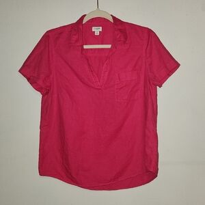 J.Crew Pink Short Sleeve Blouse Size Small